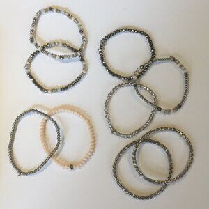 Bundle of Sparkly Beaded Bracelets